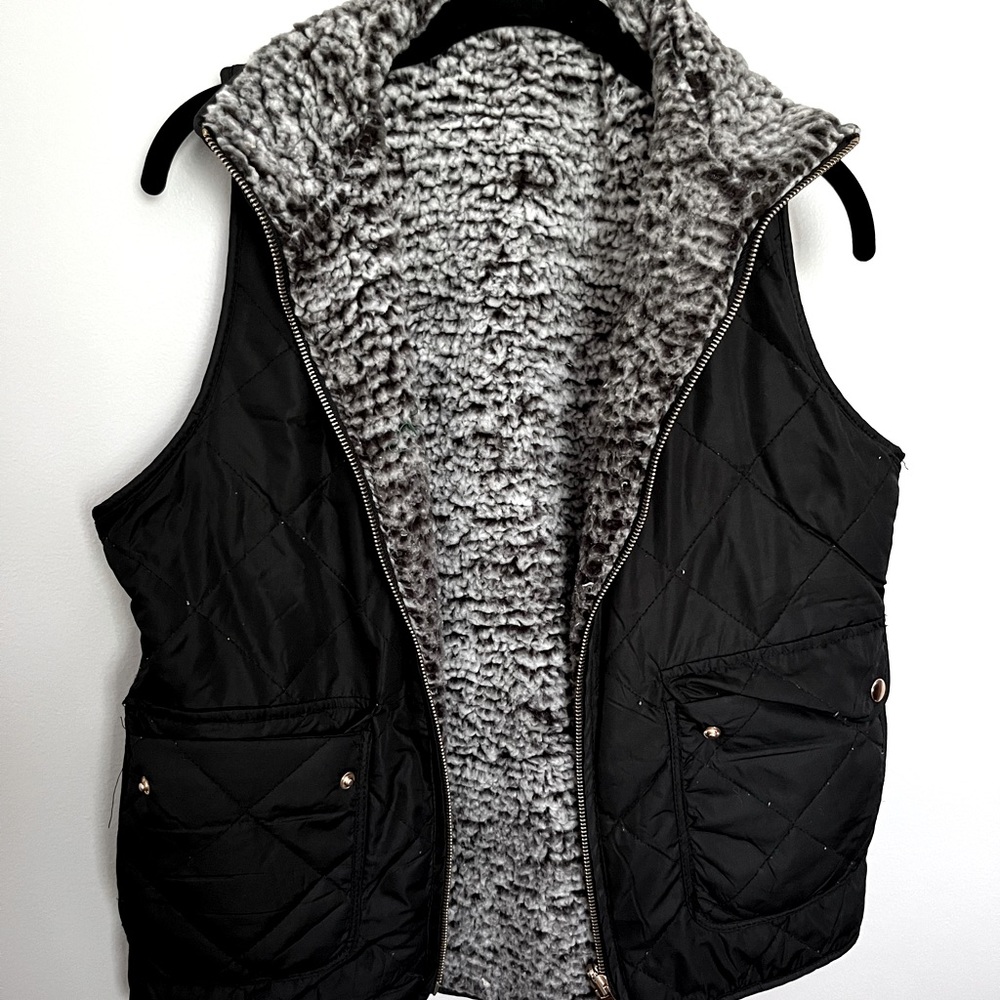 Cozy Sherpa vest great for fall!
